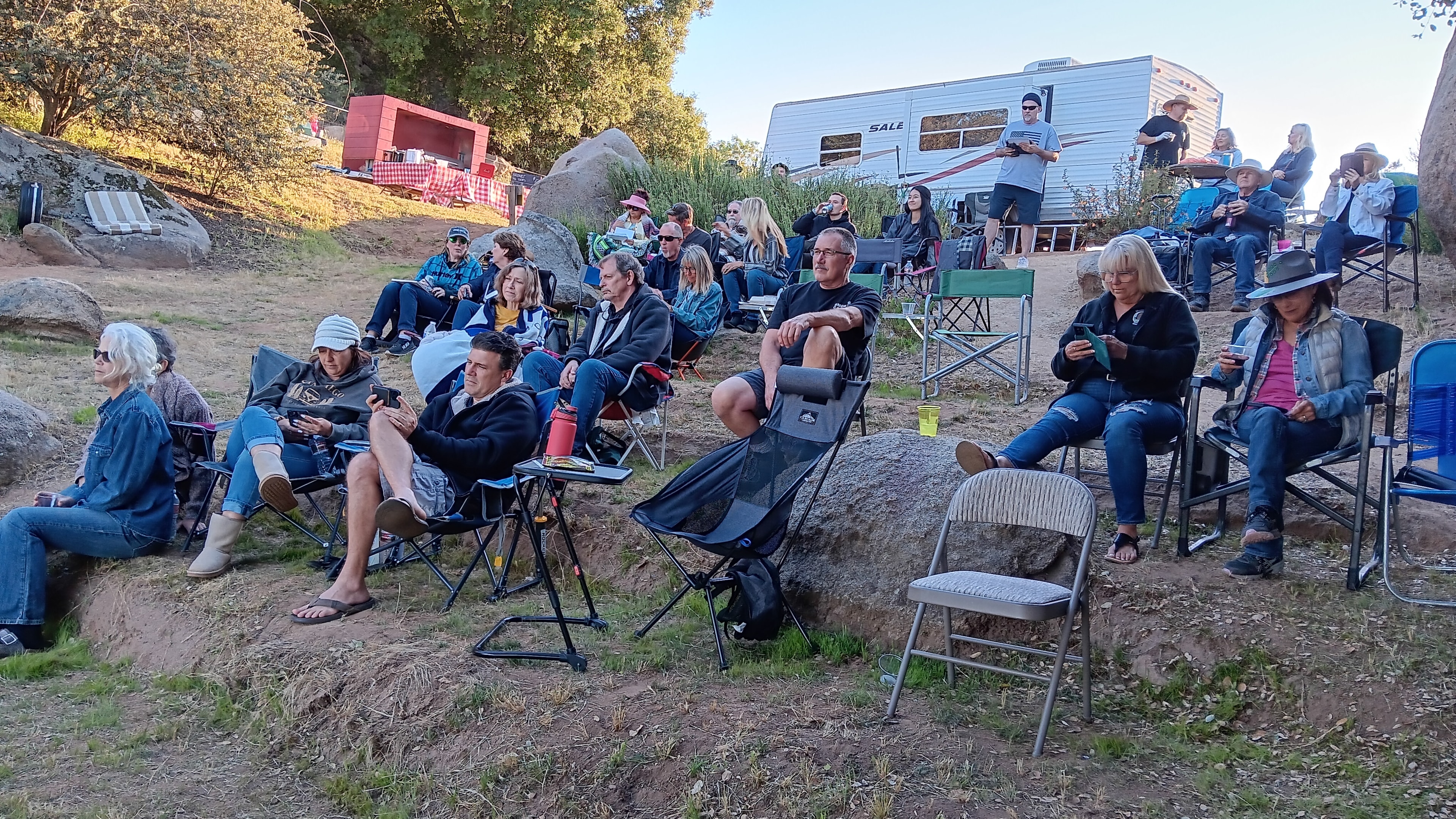 The hillside venue at golden hour